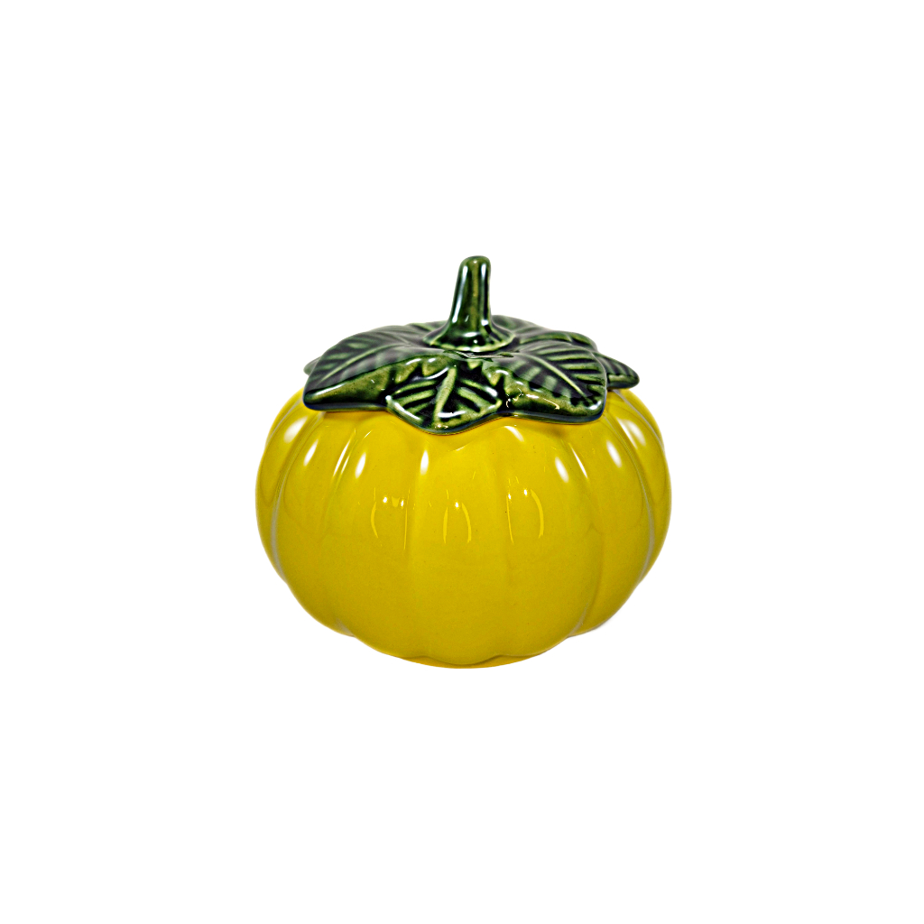 Mini Moranga 650ml Com Tampa em Cerâmica Esmaltada Amarela