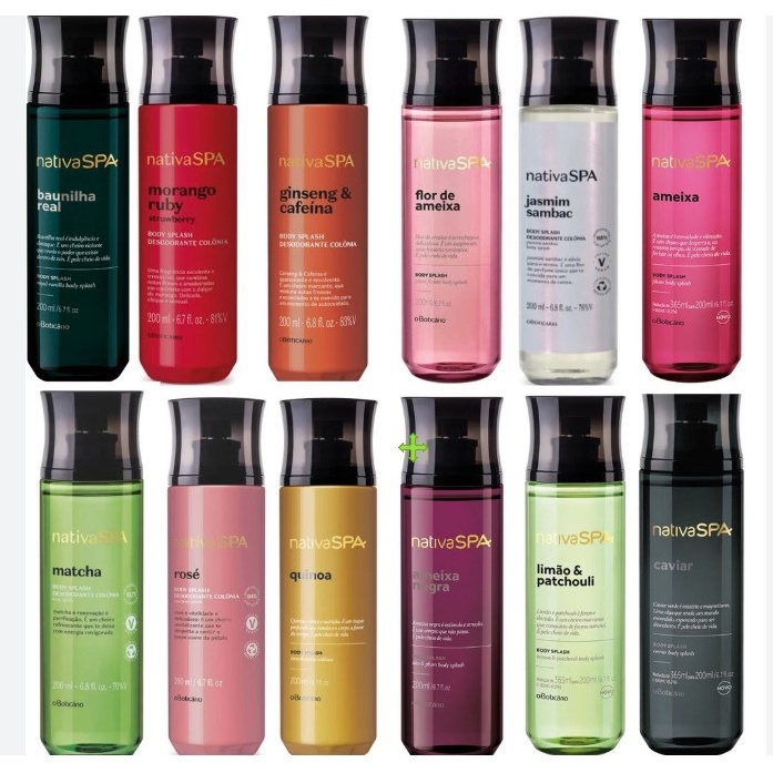 Body Splash Nativa SPA -200ml- Flor de Ameixa, A Negra, Uva Merlot, Lilac, Jasmim Sambac, A Dourada