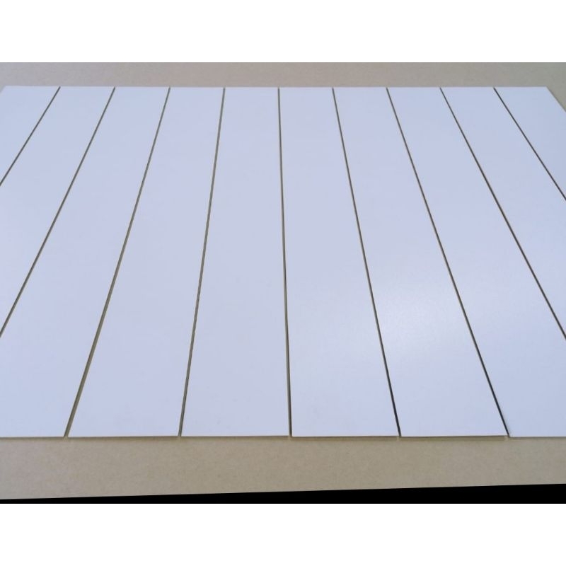 15 Ripado Shiplap 120x10cm de 3mm BRANCO 1 Face Decorar