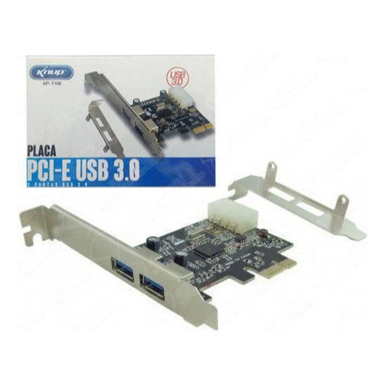 Placa Usb 3.0 Pci-e 5gbps Pci Express X1 - 2 Portas Usb Knup KP-T106