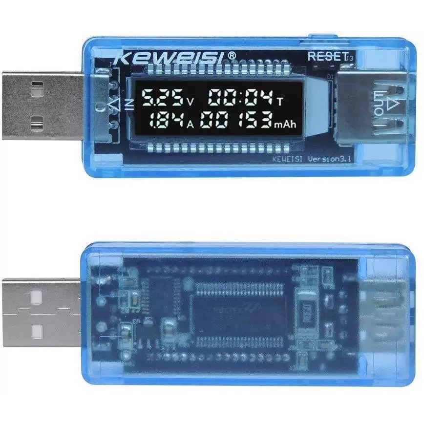 Tensão V20 USB e Amperímetro, Capacidade De Energia Móvel, Testador De Capacidade Da Bateria