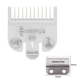 Pente Para Máquina De Cortar Cabelo Profissional No 1 - 3mm Branco em Oferta na Shopee