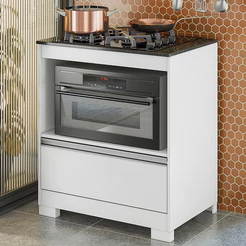Balcão para Cooktop 4 Bocas com Gavetão Notável Móveis