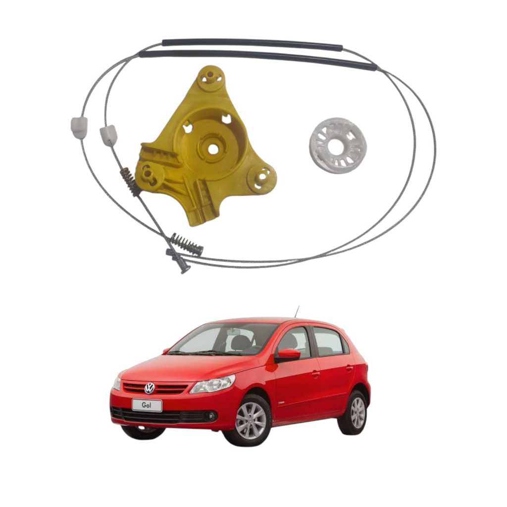 Reparo Máquina Vidro Elétrico Volkswagen Gol G5 Dianteiro Suporte Roldana