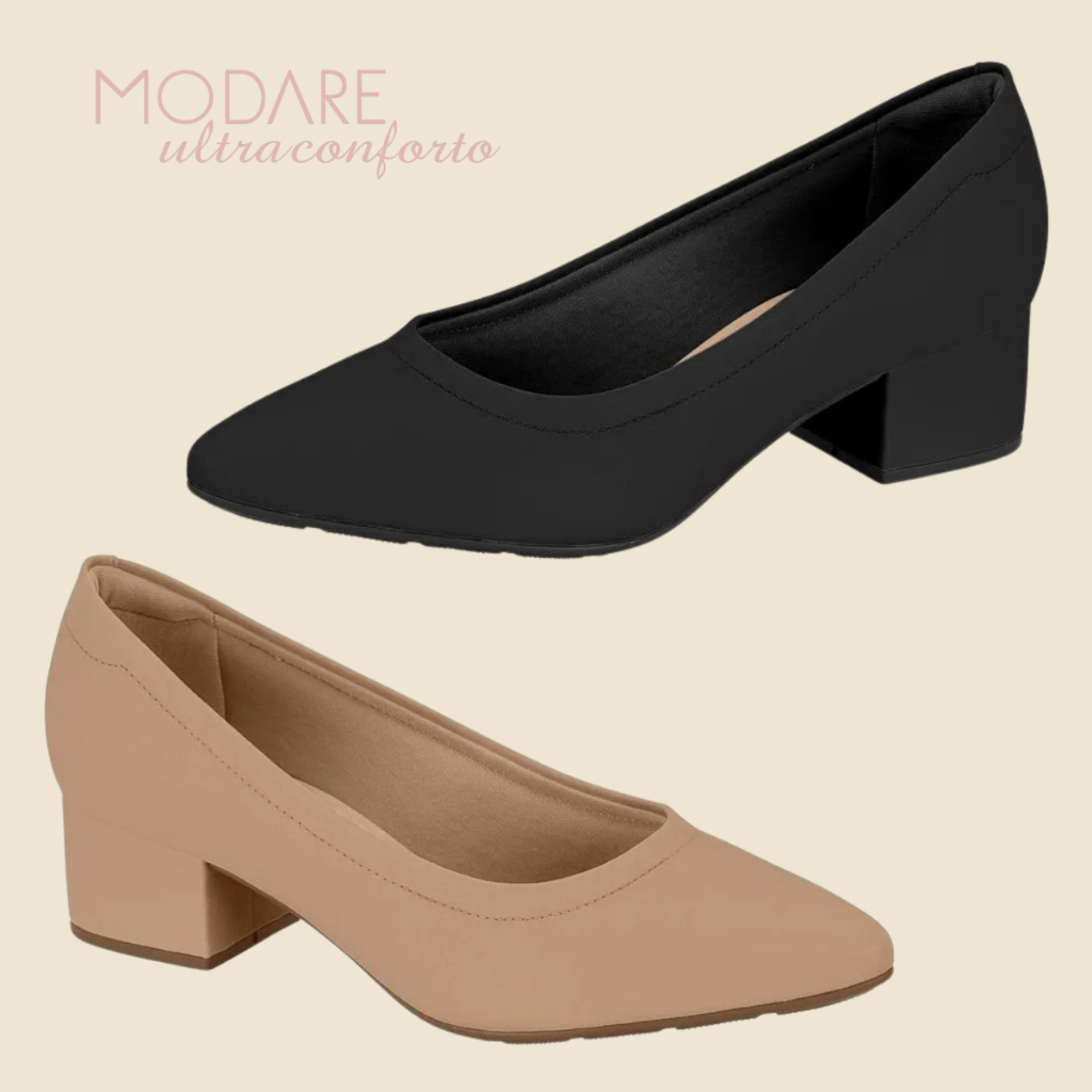 Sapato Feminino Modare Ultraconforto Salto Bloco Leve Macio 7340.123