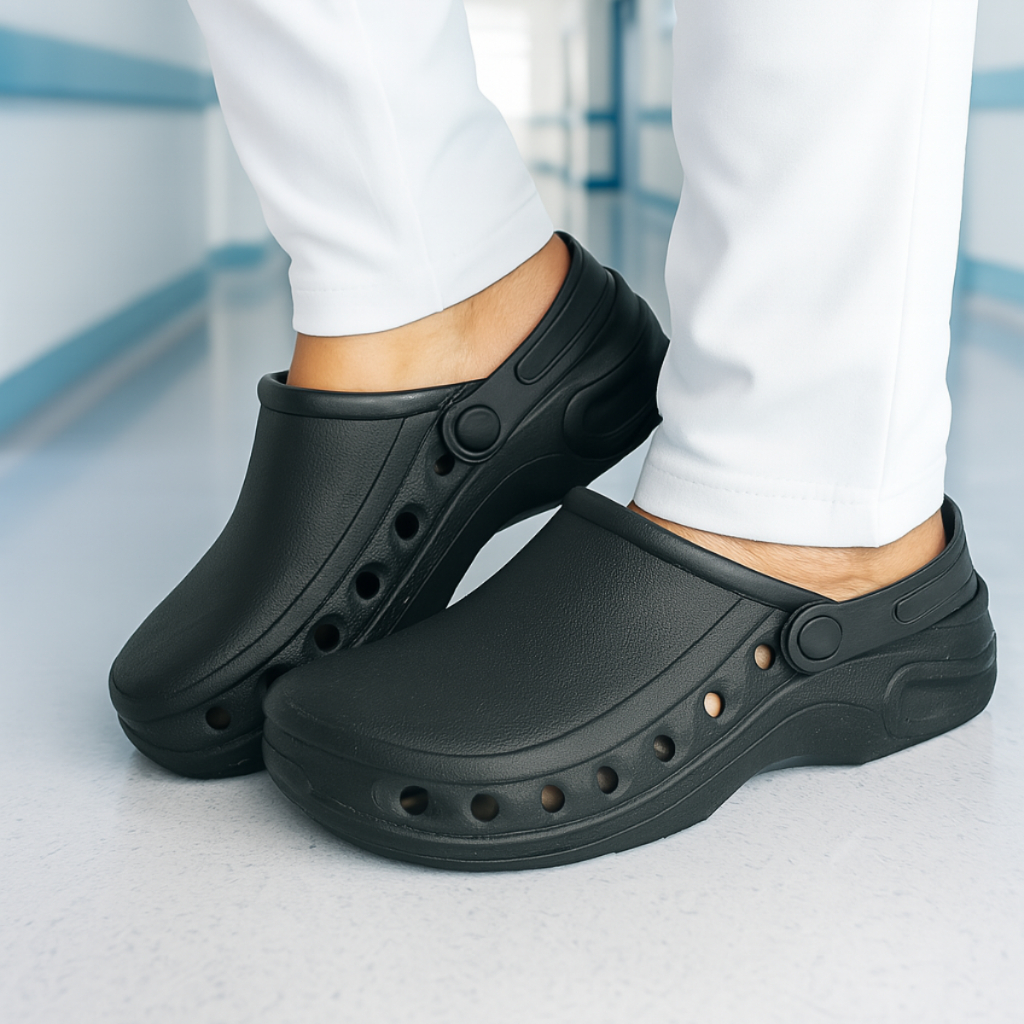 Babuche Profissional Cozinheira Fechado Respiravel Profissional Uniforme EPI Sapato Confortável