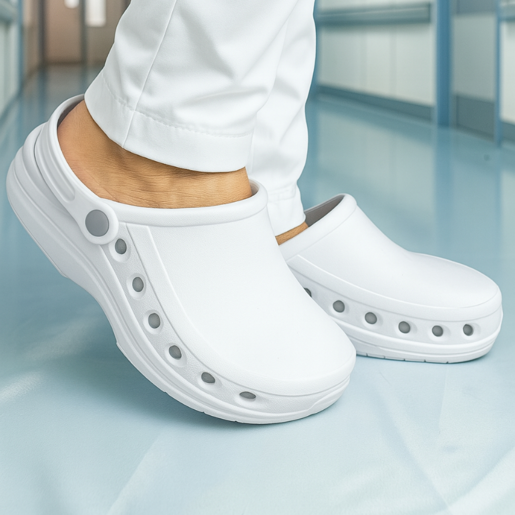 Sapato Hospitalar Fechado Profissional Lançamento Uniforme EPI Babuche Leve em Oferta na Shopee