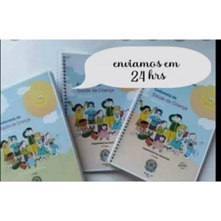 caderneta de vacina (saude) padrão SUS menino ou menina em Oferta na Shopee
