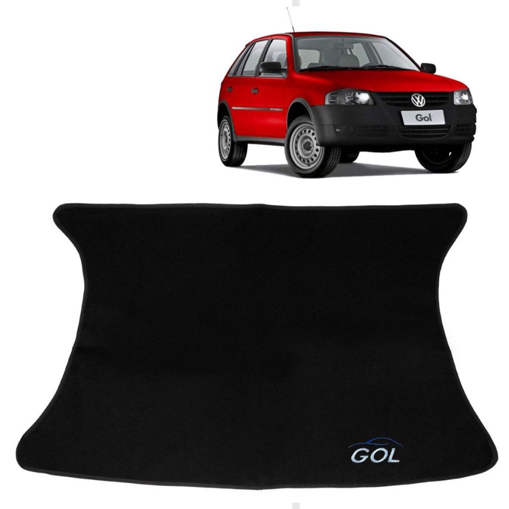Tapete - Carpete - Porta Malas - Gol 1980 - 2013 - Bordado - Automóvel - Carro
