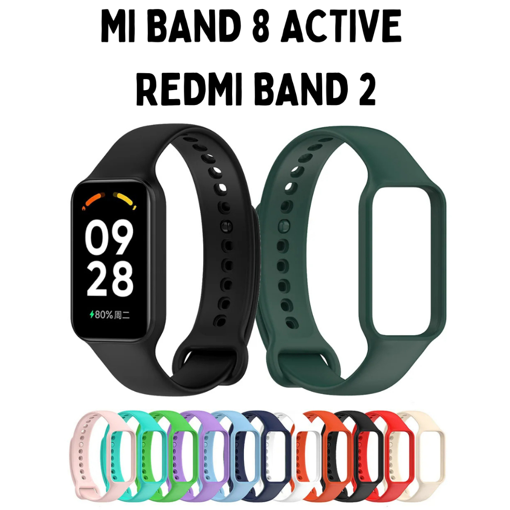Pulseira de Silicone para Mi Band 8 Active Redmi Band 2 em Oferta na Shopee
