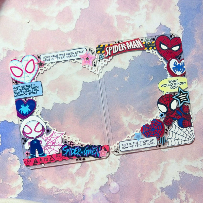2/1 Toploader metadinha holder kpop photocard chaveiro - duplinha spider man gwen aranhaverso homem aranha spiderverse em Oferta na Shopee