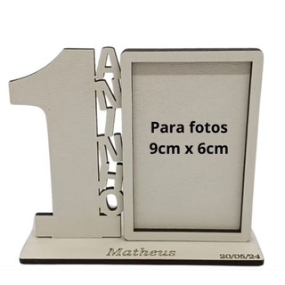 10 lembrancinhas personalizadas aniversário 1 aninho mini porta-retrato mdf