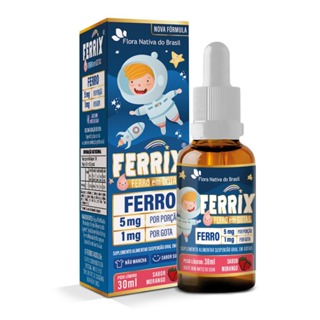 FERRIX KIDS ferro em gotas sabor morango FLORA NATIVA 30ml em Oferta na Shopee