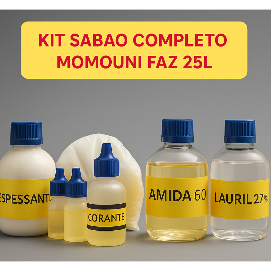 Sabão MOMO UNI para roupas Kit para fazer 25 litros completo (Acompanha modo de preparo) em Oferta na Shopee