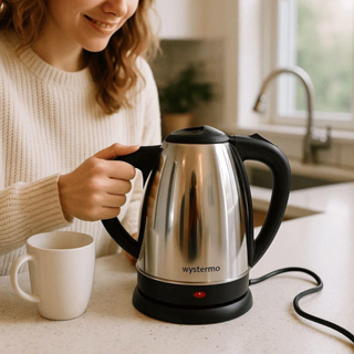 Chaleira Termica 1.8 2.0 Litros Com Tampa Desliga Automatico 110V 200V Inox em Oferta na Shopee