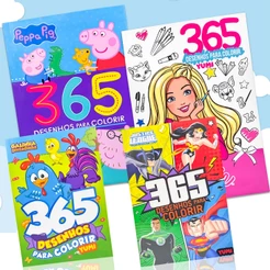 Coleção Livro de Colorir 365 Desenhos Caderno de Desenho Pintura Coloring Book Goods