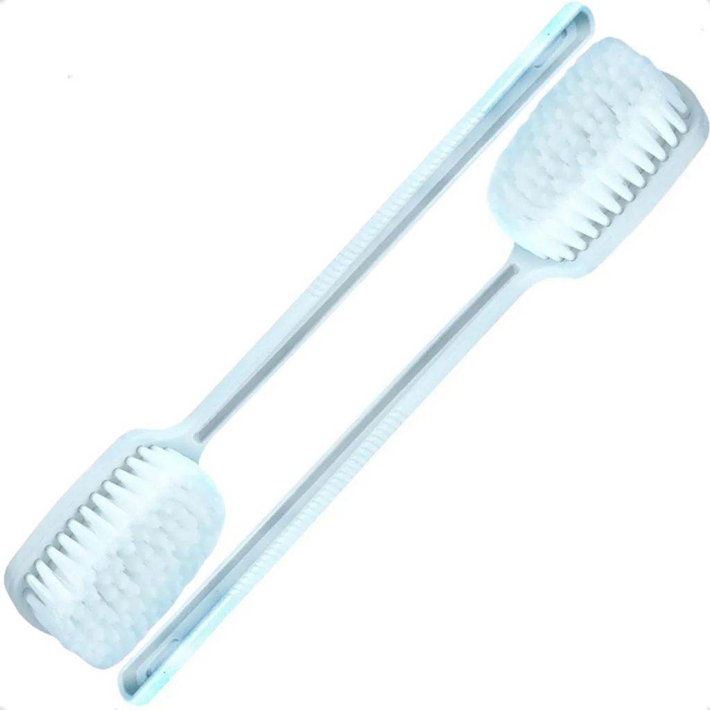 2 Escova De Banho Para Lavar As Costas Cabo Longo Cerdas Macia Ex Decor