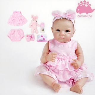 Boneca Bebe Reborn Menina 100% Silicone Pode Dar Banho Recém Nascida ZAVANESE em Oferta na Shopee