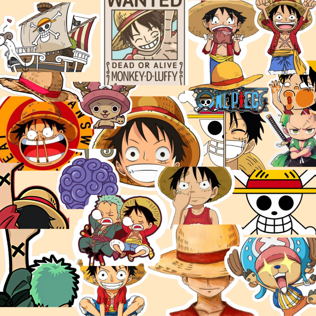 20 Adesivos Stickers One Piece – Anime Vinil Fosco