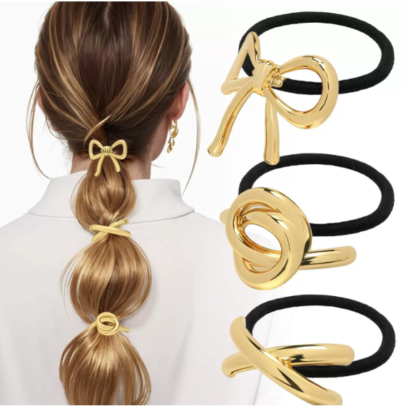 Elástico para Cabelo Metal Dourado/Prata Liga de cabelo/acessórios de cabelo