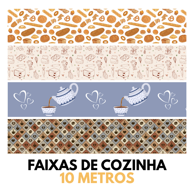10 METROS Faixa Decorativa Para Cozinha Cantinho do Cafe Churrasco Area Gourmet Diversos