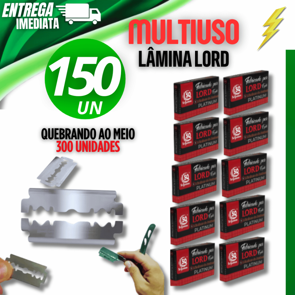 150 Peças Multiuso Lâmina Barbear LORD PLATINUM Profissional Gillete Barbeiro Variáveis Utilidade
