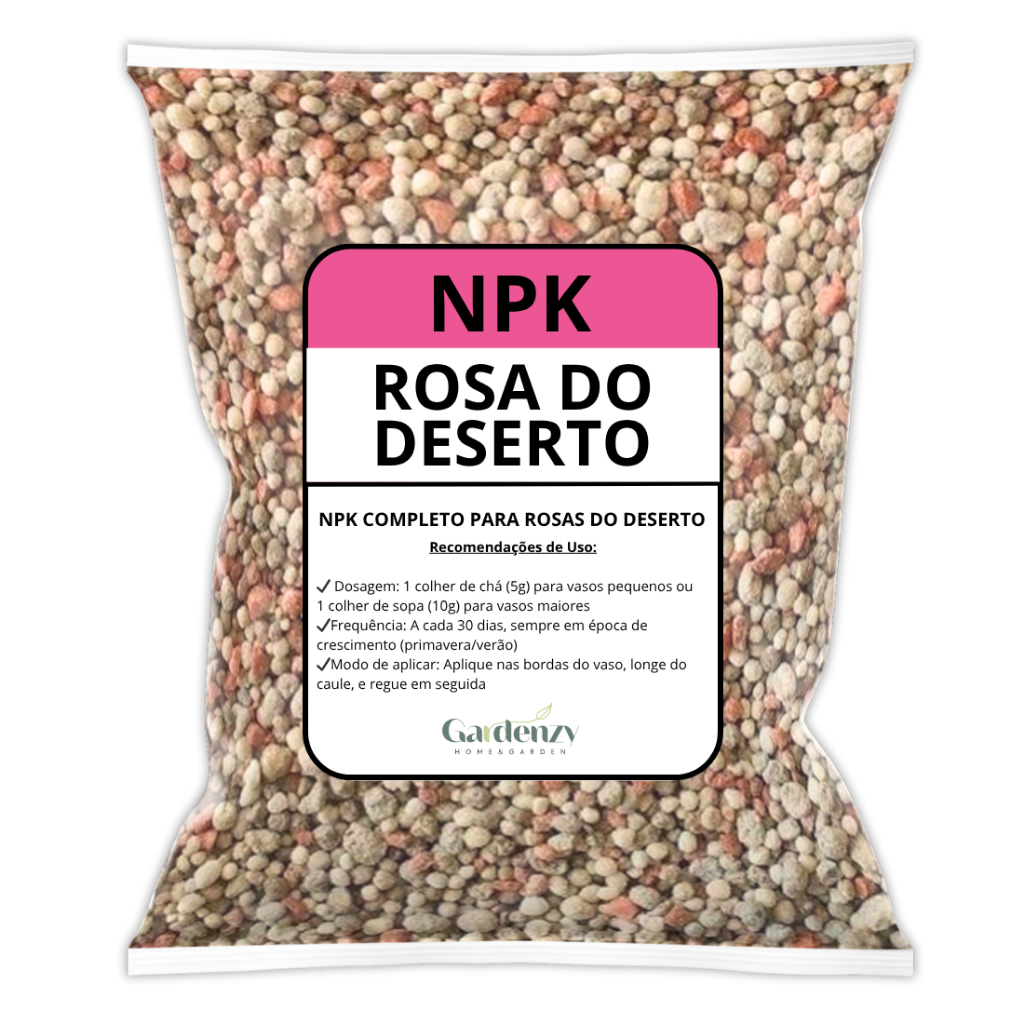 Adubo Fertilizante P/ Rosa do Deserto NPK + Micronutrientes Granulado – 1kg / 3kg - Floração Intensa em Oferta na Shopee