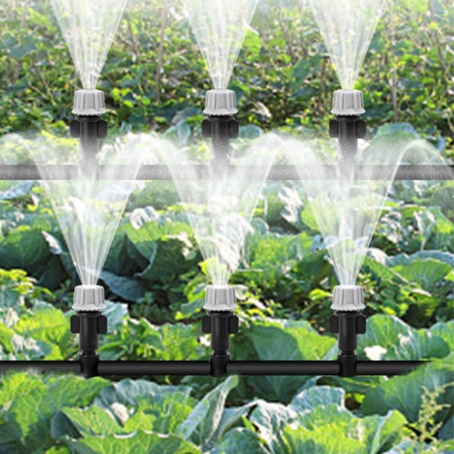 Kit de Irrigação Jardim Varanda Mangueira Refrigeração Névoa, Kit Completo de 10 Bicos, Tubo PVC 4/7mm de 10 metro