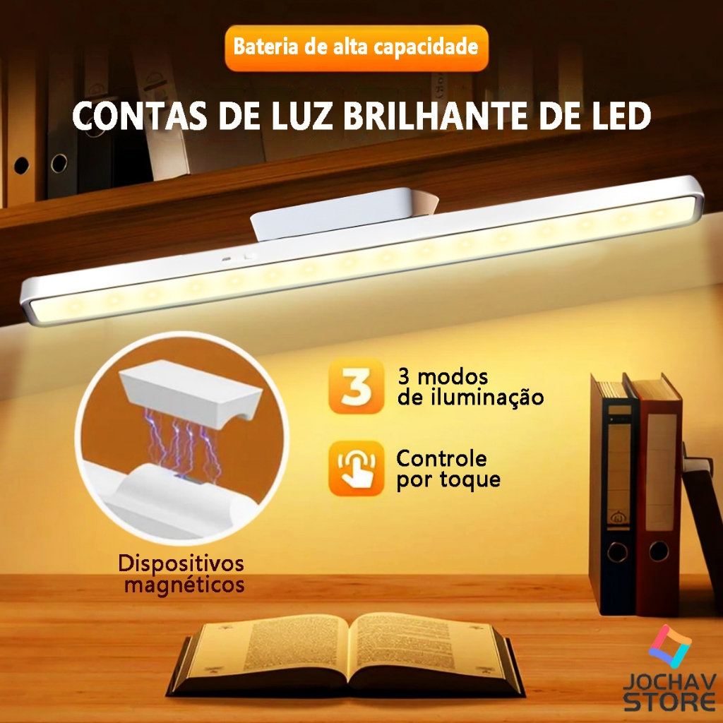 Recarregável Sem Fio Luminária Led Barra Spot Para Cozinha Armário E Nichos USB Removível Lâmpada