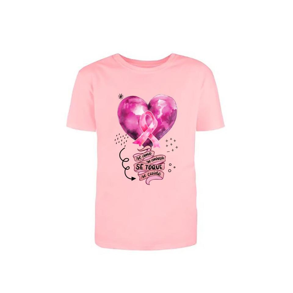 Camiseta Camisa Blusa T-shirt Outubro rosa Luta Com o Câncer diversos modelos