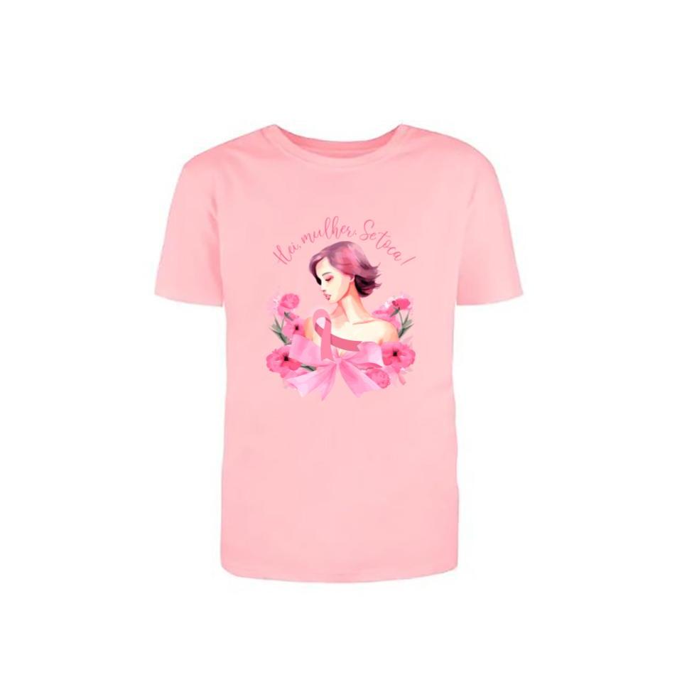 Camiseta Camisa Blusa T-shirt Outubro rosa Lute Pela Vida diversos modelos