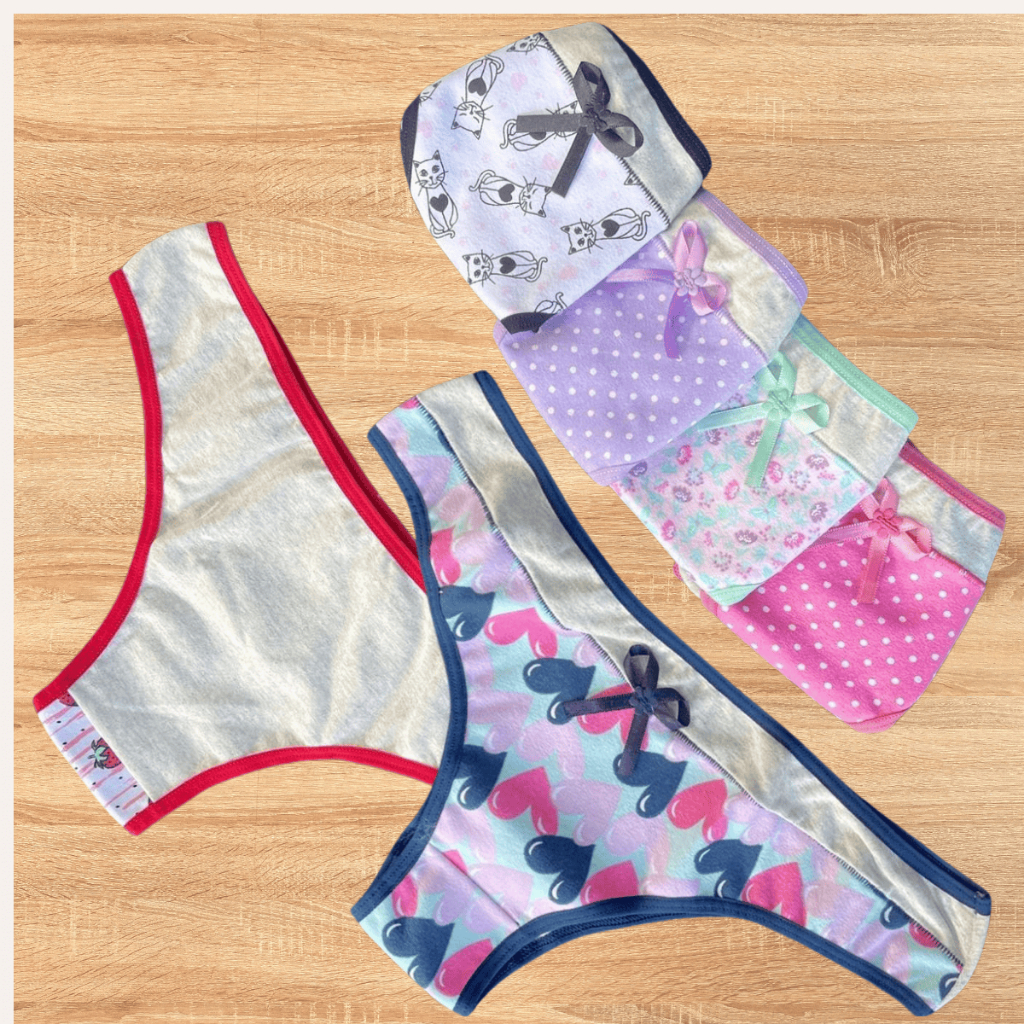 Kit 8 Calcinha Algodão Tanga Estampadas Roupa Intima Confortavel Cotton Feminina