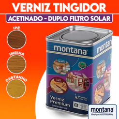 Verniz Tingidor Montana 18 Litros Acetinado Castanho e Imbuia