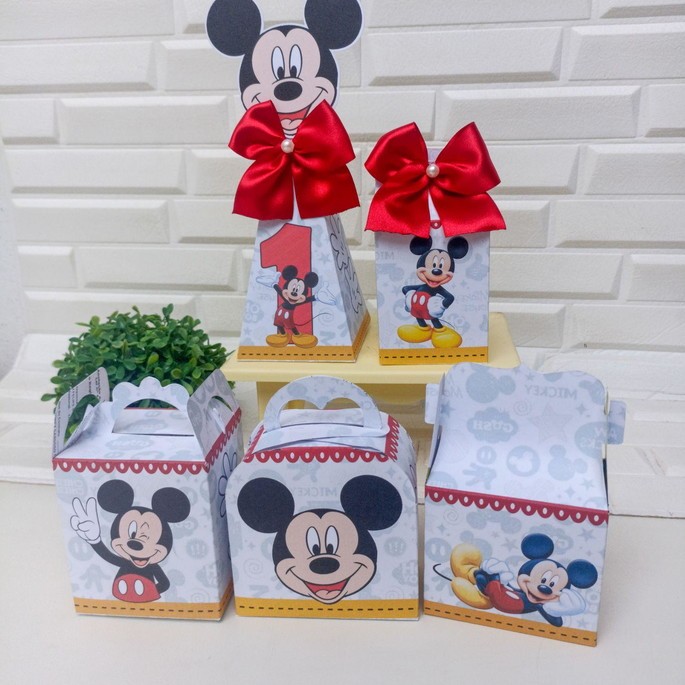 KIT Festa (PEGUE E MONTE) MICKEY MOUSE VERMELHO Personalizados Lembrancinhas Festa infantil Aniversário