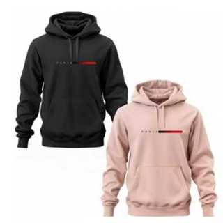 Kit 02 blusas de moletom masculina Bolso canguru com capuz Paris em Oferta na Shopee