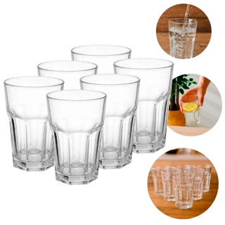 Jogo de Copos 6 Unidades 360ml Vidro Bristol Transparente - Bela Flor em Oferta na Shopee