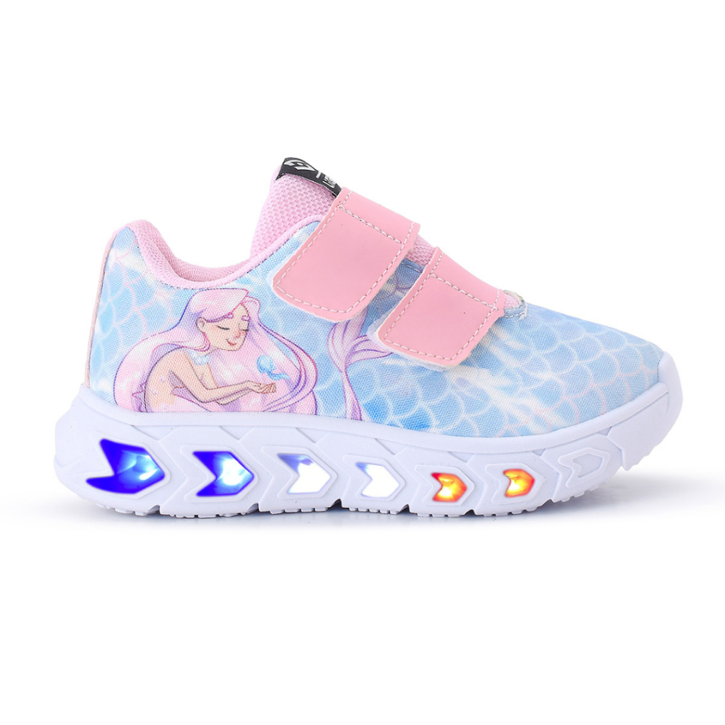 Tenis de Led Infantil Meninas Sereia Calce Facil Confortavel Macio em Oferta na Shopee