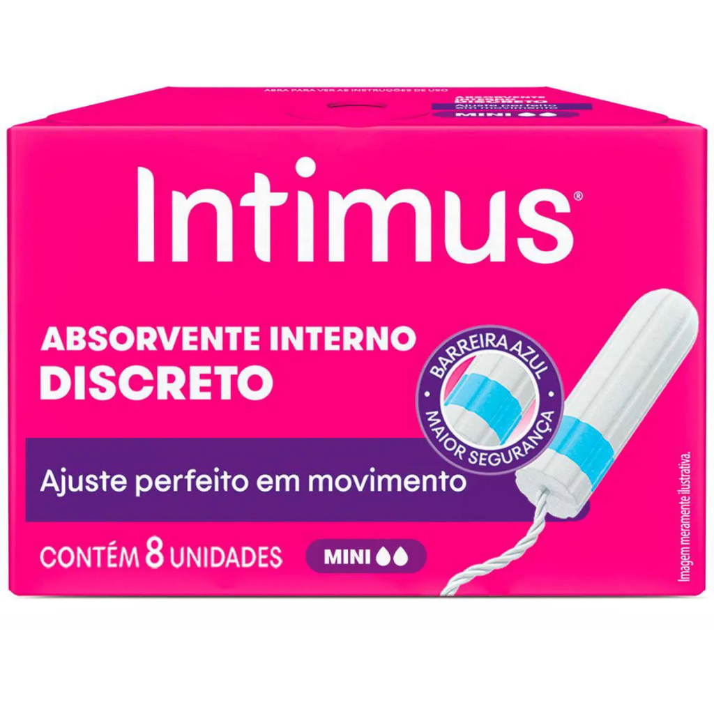 Absorvente Interno Intimus Mini Fluxo Leve 8 Unidades em Oferta na Shopee