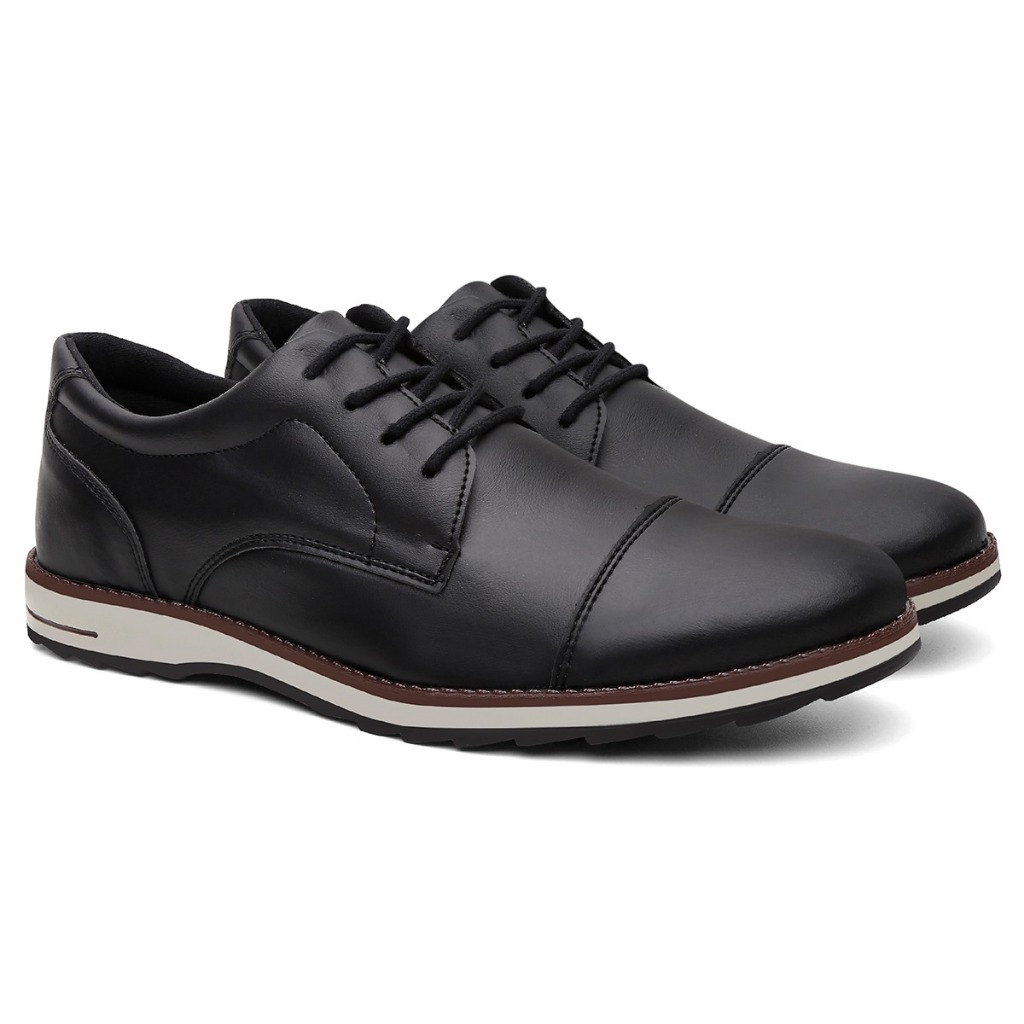 Sapato Oxford Masculino Vicerinne Casual Elegante Confortável Social Cadarço Homem Estiloso