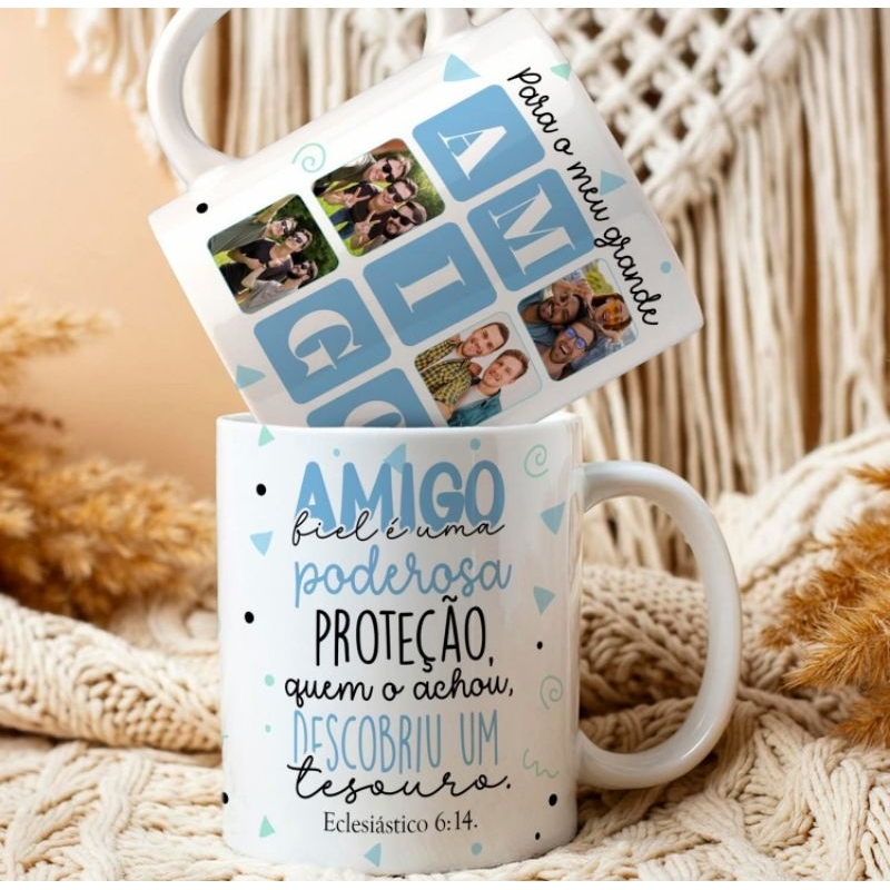 Caneca com foto para Amigo - Presente para amigo com foto