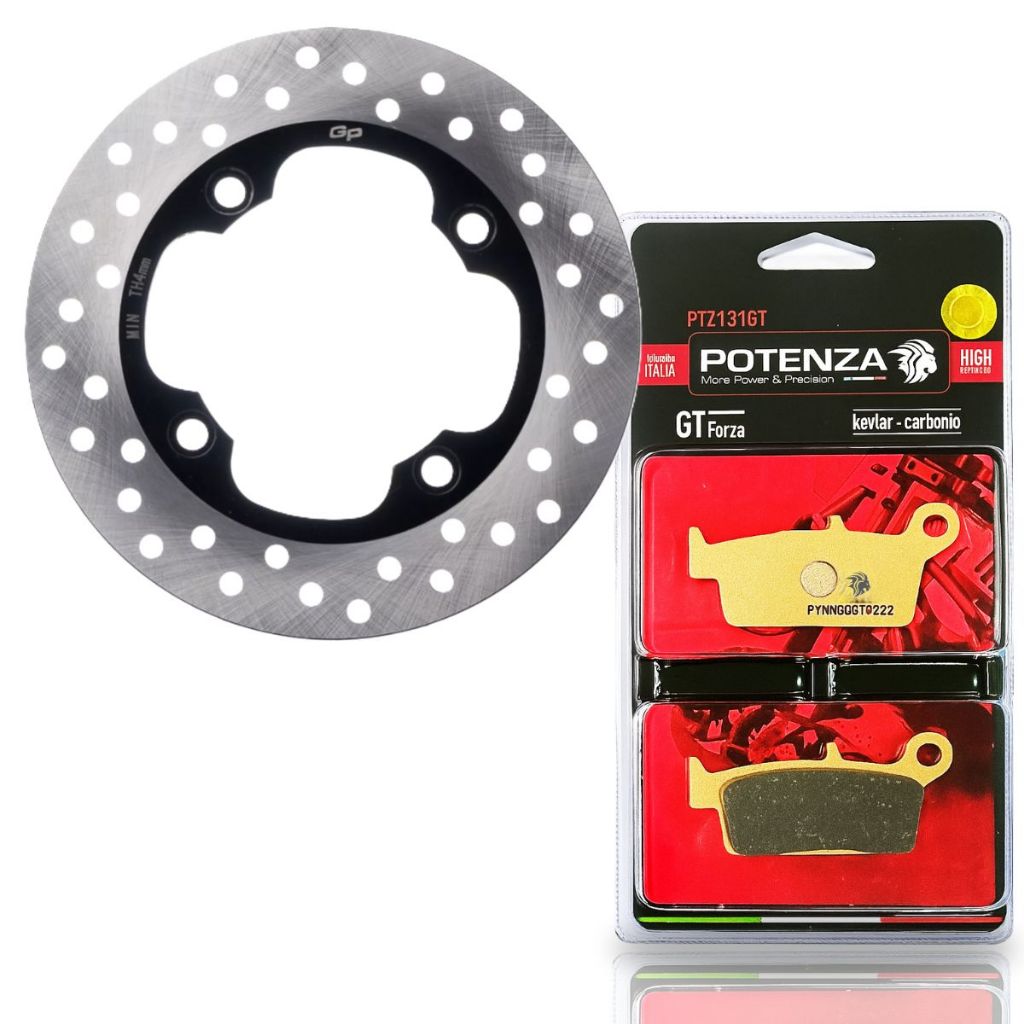 Disco de Freio Traseiro Xre 300 Sem Abs 2009-2018 + Pastilhas Potenza Gt Forza