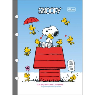 Refil Tiliflex para Caderno Argolado Colegial Snoopy 80 Folhas em Oferta na Shopee