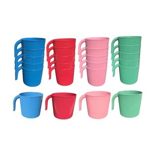 Kit Canecas Plástico Empilhável Para Festas, crianças, merenda, cantina, escola