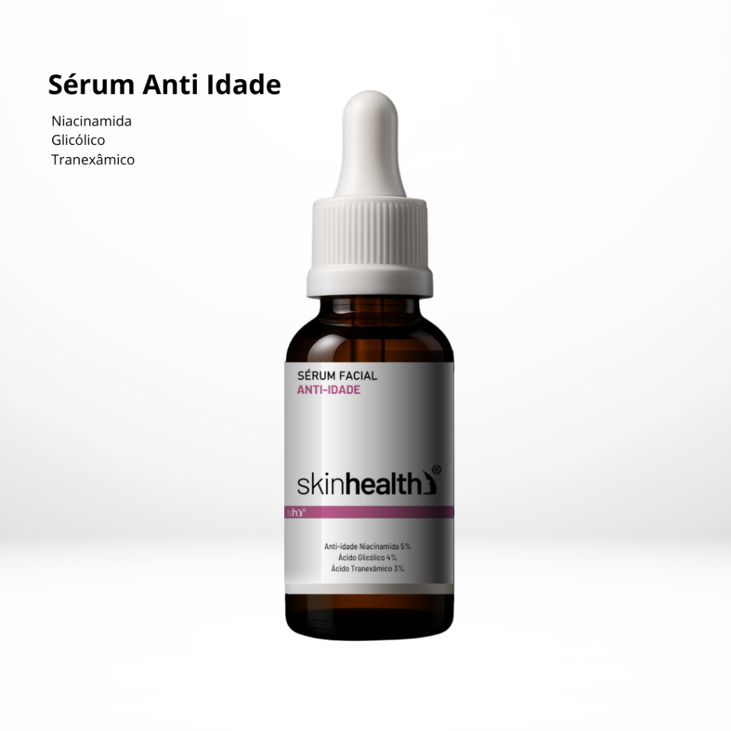 Sérum Anti-idade 30ml - Niacinamida 5% + Ácido Glicólico 4% + Ácido Tranexâmico 3%