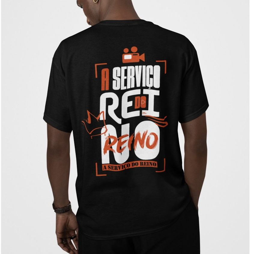 Camiseta Unissex A serviço Do Reino Igreja/Católicos /Evangélicas 147 100%  Algodão