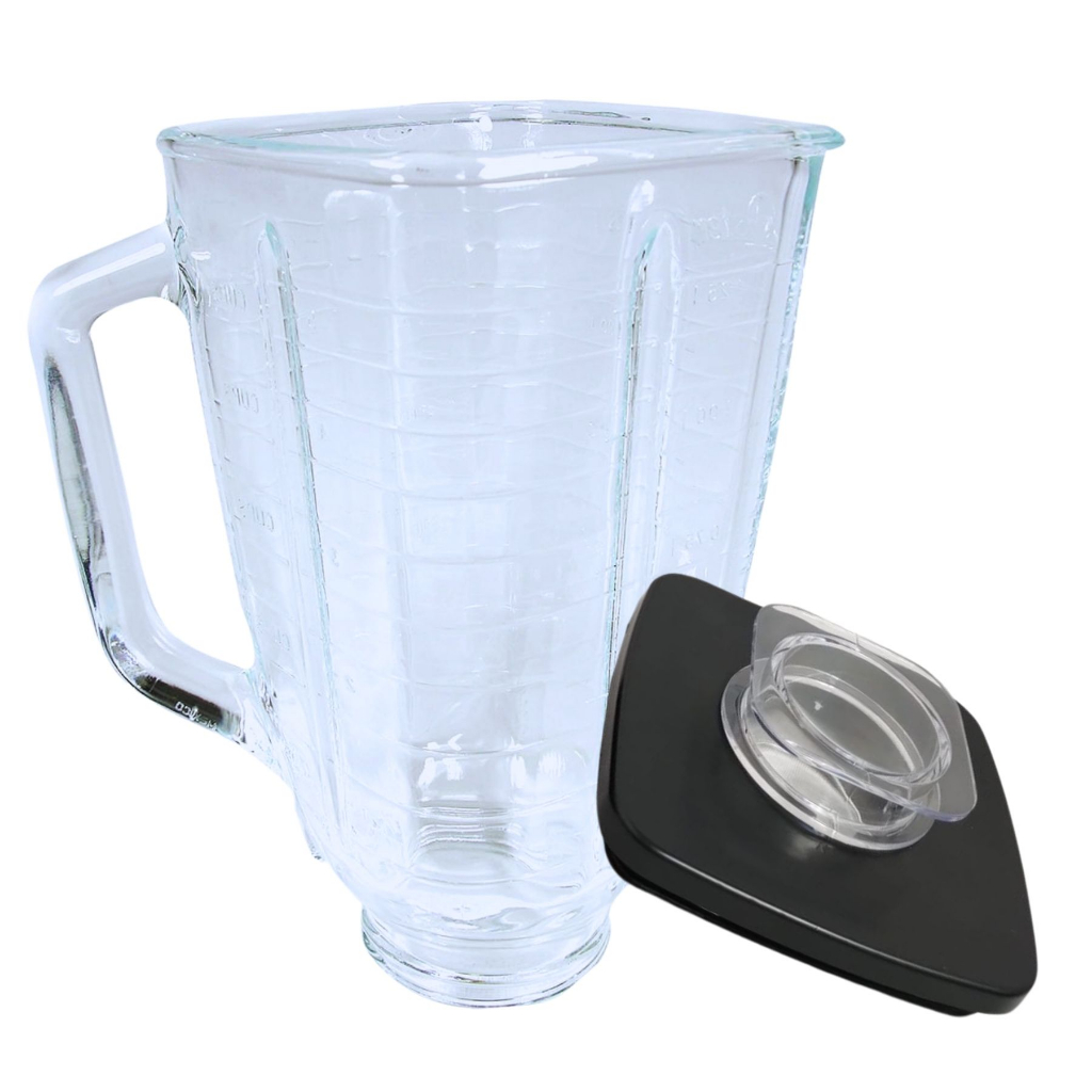Copo Liquidificador De Vidro DASSHAUS Compatível Osterizer Super Chef 1,25 Litros Com Tampa Quadrado