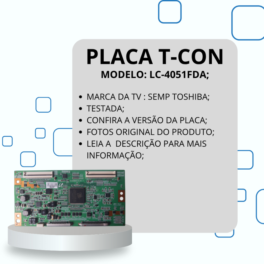 PLACA T-COM LC4051FDA TV SEMP TOSHIBA