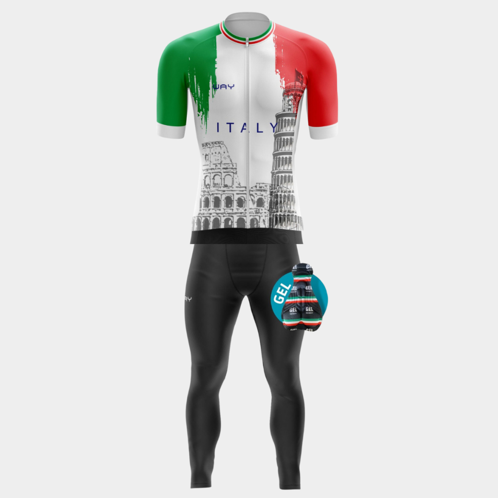 Kit Ciclismo Masculino Homem Camisa Manga Curta Premium Calça Forro Gel Bicicleta Pedalar