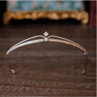 COROA PEQUENA DELICADA FININHA E BAIXINHA NOIVAS OU DAMINHAS COR PRATA em Oferta na Shopee