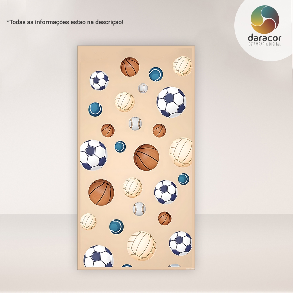 Painel Vertical Bolas 01  Face Única em Oferta na Shopee